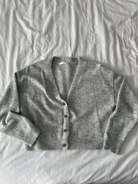 Marshalls Heather Gray V-Neck Button Cardigan